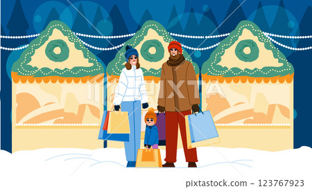 celebration holiday market family vector 123767923