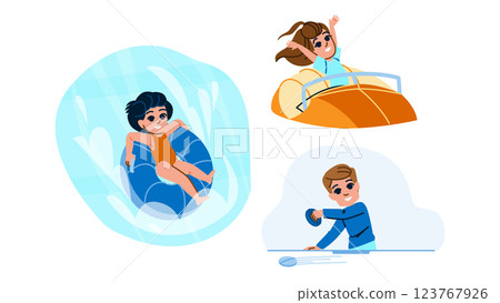 carousel kid amusement park vector 123767926