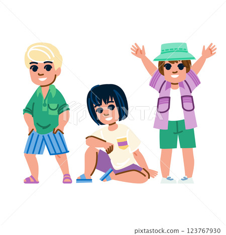 shirts kid boy summer fashion vector 123767930