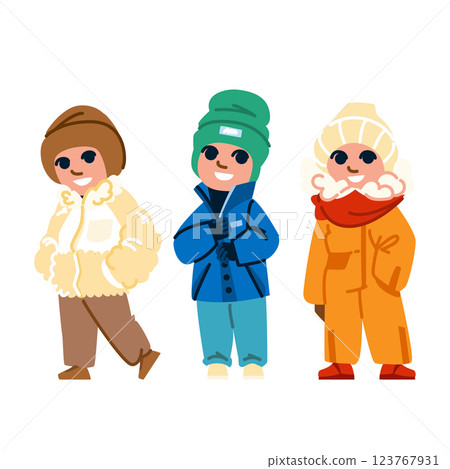 beanie kid boy winter fashion vector beanie kid boy winter fashion vector 123767931