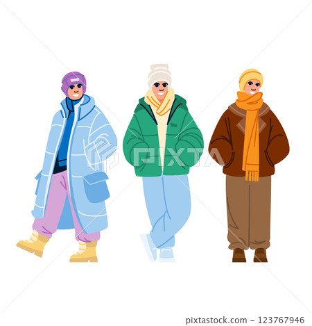 scarf man winter fashion vector 123767946