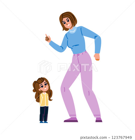 respect mother scolding daughter vector respect mother scolding daughter vector 123767949