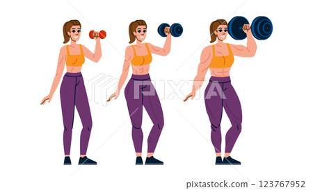 protein muscle building woman vector protein muscle building woman vector 123767952