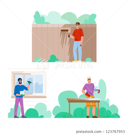 landscape outdoor painting vector landscape outdoor painting vector 123767953