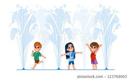 park splash pad kid vector park splash pad kid vector 123768003