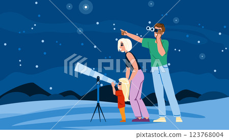 stars stargazing family vector 123768004