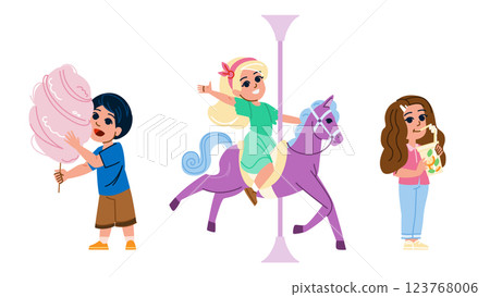 fun summer fair kid vector 123768006