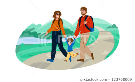 nature trail family vector 123768009