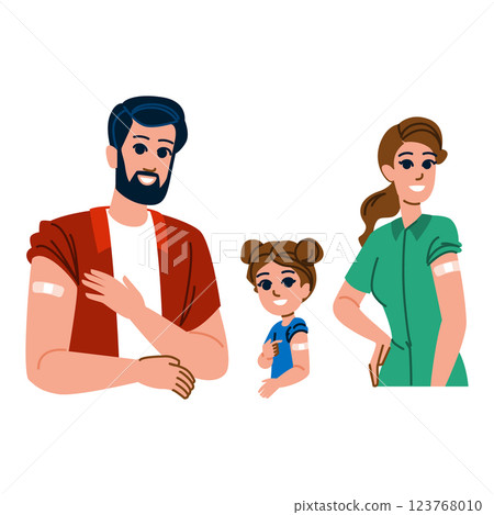 booster vaccinated people vector 123768010