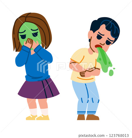travel vomit kid vector travel vomit kid vector 123768013