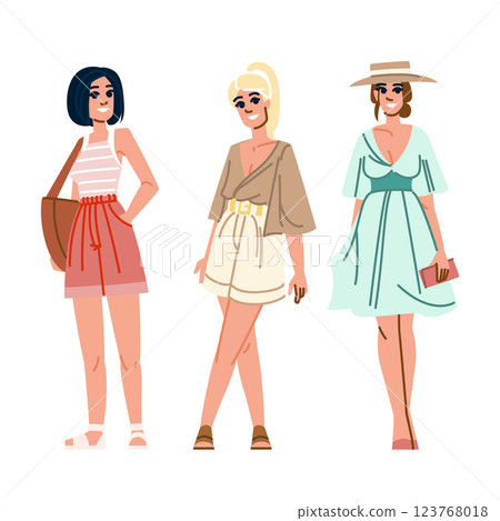 sandals woman summer fashion vector 123768018
