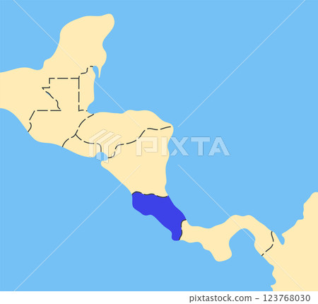 Costa Rica country silhouette 123768030