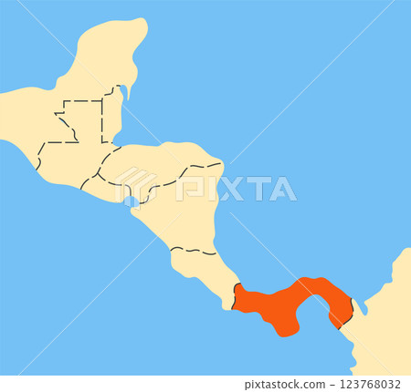 Panama country silhouette 123768032
