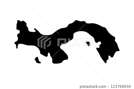 Panama country silhouette 123768036