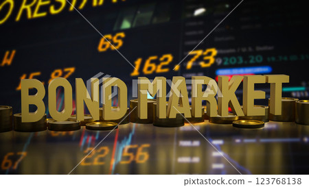 The Bond market for Business concept 3d Rendering. The Bond market for Business concept 3d Rendering. 123768138