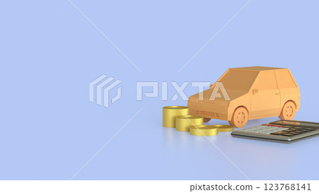The Car and Calculator for Business concept 3d Rendering. The Car and Calculator for Business concept 3d Rendering. 123768141