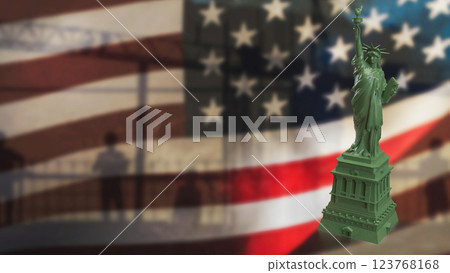 The Statue of Liberty for Business concept 3d Rendering. The Statue of Liberty for Business concept 3d Rendering. 123768168