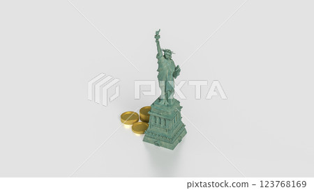 The Statue of Liberty for Business concept 3d Rendering. 123768169