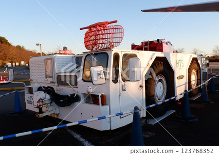 Aircraft tug on display at the Museum of Aeronautical Sciences Aircraft tug on display at the Museum of Aeronautical Sciences 123768352