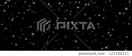 White stars background, shiny sparkles overlay, magic flares, starry night concept. 123768511