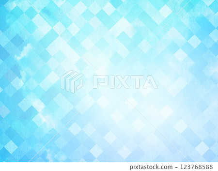 Blue background with diagonal checkered pattern 123768588
