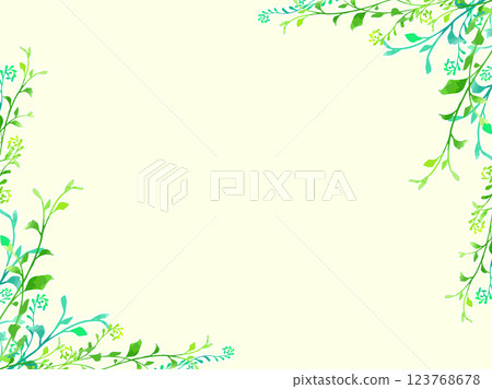 Simple natural frame-type background of hand-drawn plants Simple natural frame-type background of hand-drawn plants 123768678