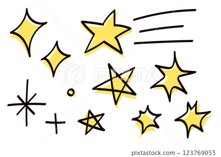 Hand drawn illustration set Hand drawn illustration set 123769055