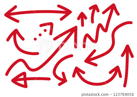 手繪箭頭設置 123769058