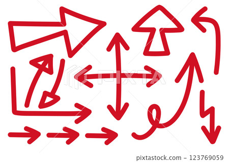 手繪箭頭設置 123769059