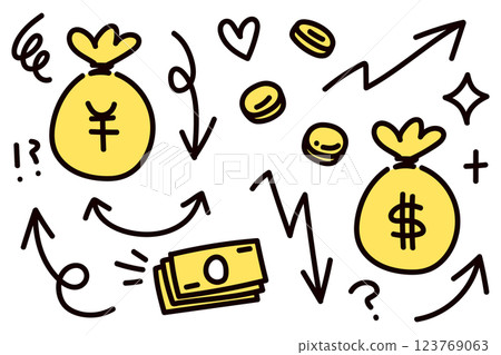 Money related illustration set 123769063