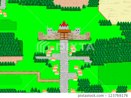 RPG map with castle RPG map with castle 123769176
