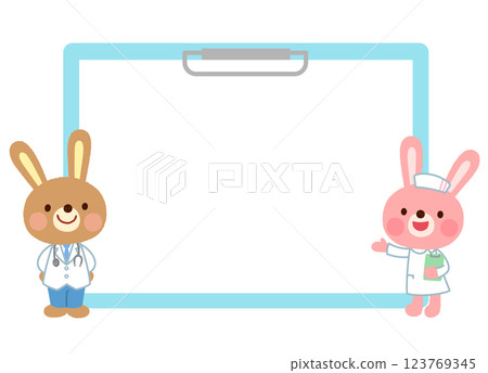 Rabbit doctor copy space Rabbit doctor copy space 123769345