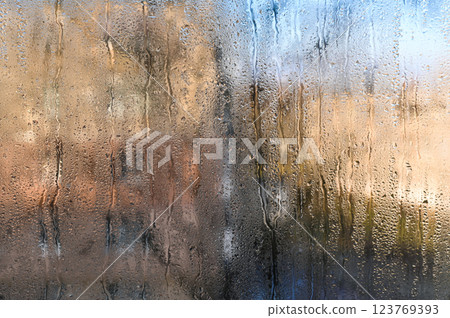Condensation on the glass background 123769393