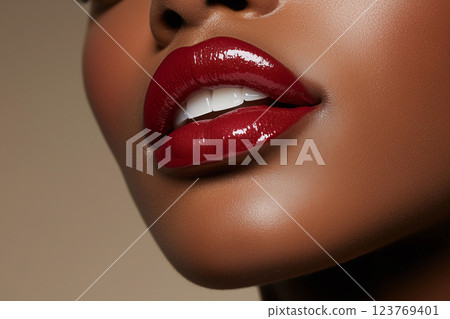 紅色唇膏 紅色唇膏 123769401