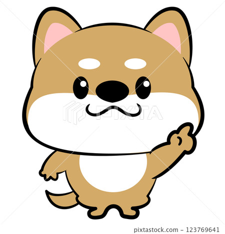 柴犬, 豆柴, 狗, 可愛, 人物, 插圖, 指點 柴犬, 豆柴, 狗, 可愛, 人物, 插圖, 指點 123769641