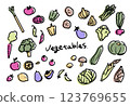 Hand-drawn vegetable illustration set 02 123769655
