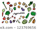 Hand-drawn vegetable illustration set 01 123769656