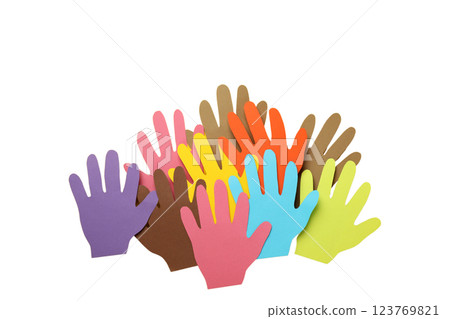 PNG, Population Day, palms, isolated on white background. 123769821