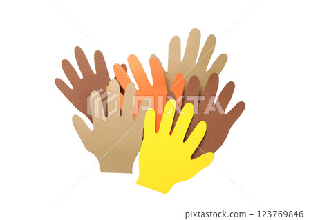 PNG, Population Day, palms, isolated on white background. 123769846