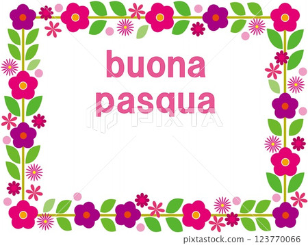 Happy Easter buona pasqua Easter frame white background 123770066
