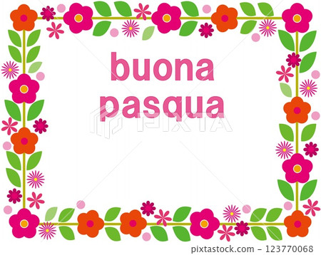 Happy Easter buona pasqua Easter frame white background 123770068