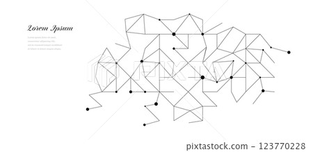 Geometry Abstract Triangle Circuit Science Polygon background 123770228