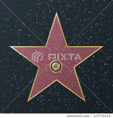 Star on Walk of Fame Mockup Vector 123770234