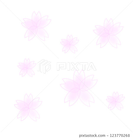 淡淡的櫻花花瓣圖像 123770268