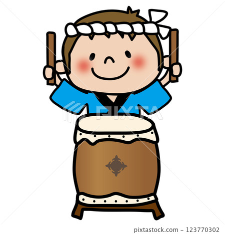 節慶裡打鼓的小孩(男孩 2) 節慶裡打鼓的小孩(男孩 2) 123770302