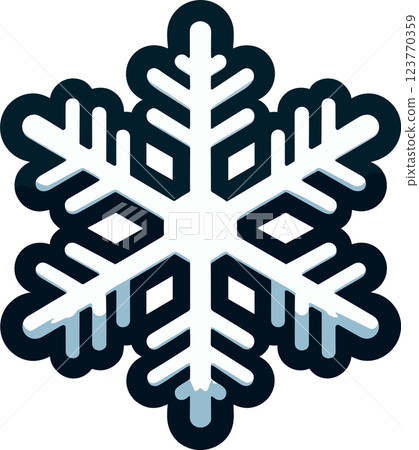 simple snowflake illustration 123770359