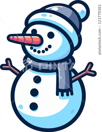 simple snowman illustration 123770361