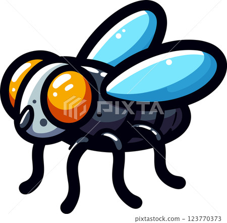 Simple fly illustration 123770373