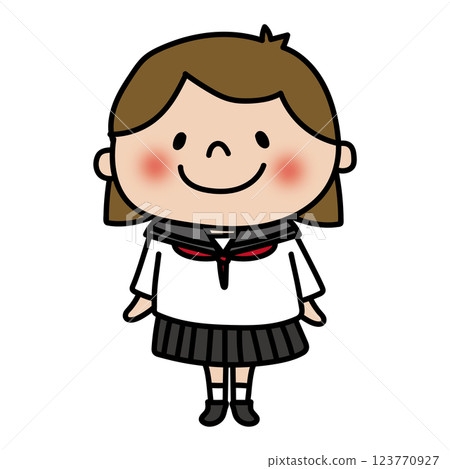Junior high school girl wearing a sailor suit 1 123770927