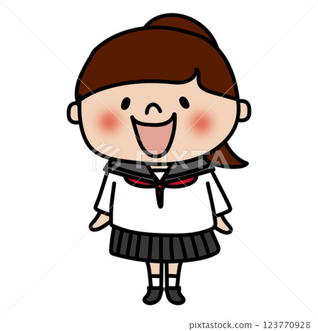 Junior high school girl in sailor suit 2 123770928